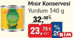 YURDUM MISIR KONSERVESİ 340 G